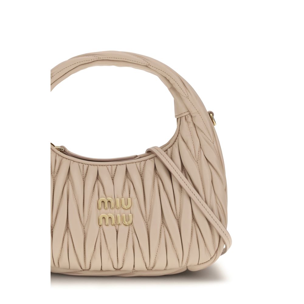 Miu Miu Beige Calf Leather Bos Taurus Shoulder Bag