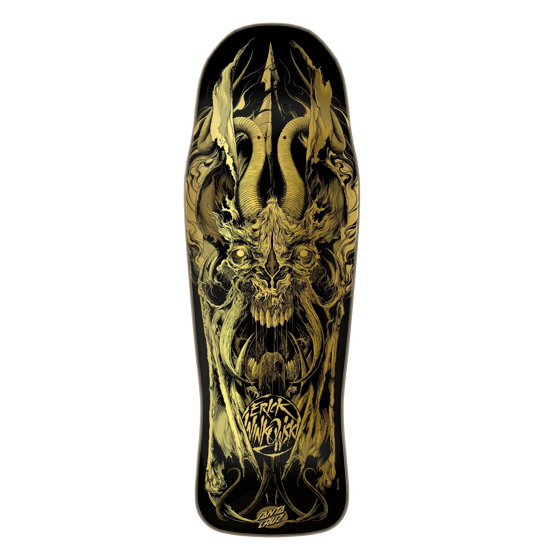 Santa Cruz Winkowski Primeval Gold Shaped Skateboard Deck - 10.34″