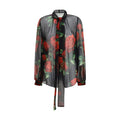 Dolce & Gabbana Black Silk Pattern Shirt