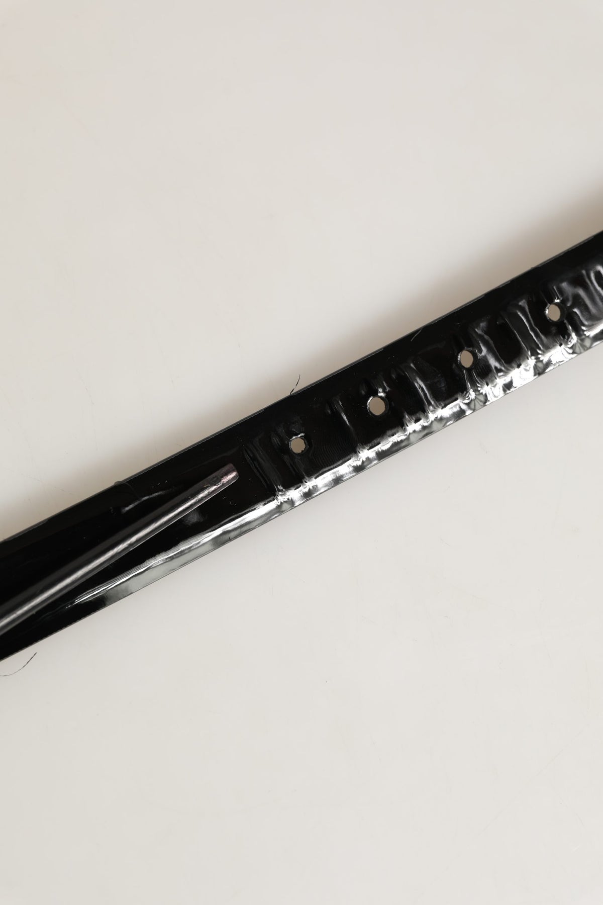 Dolce & Gabbana Black Classic Leather Silver Tone Buckle Belt