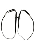 Dolce & Gabbana Black Adjustable Silver Metal Clips Suspenders