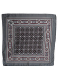 Dolce & Gabbana Gray Geometric Pocket Square Foulard Scarf