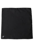 Dolce & Gabbana Men Black Silk Pocket Square Foulard Scarf