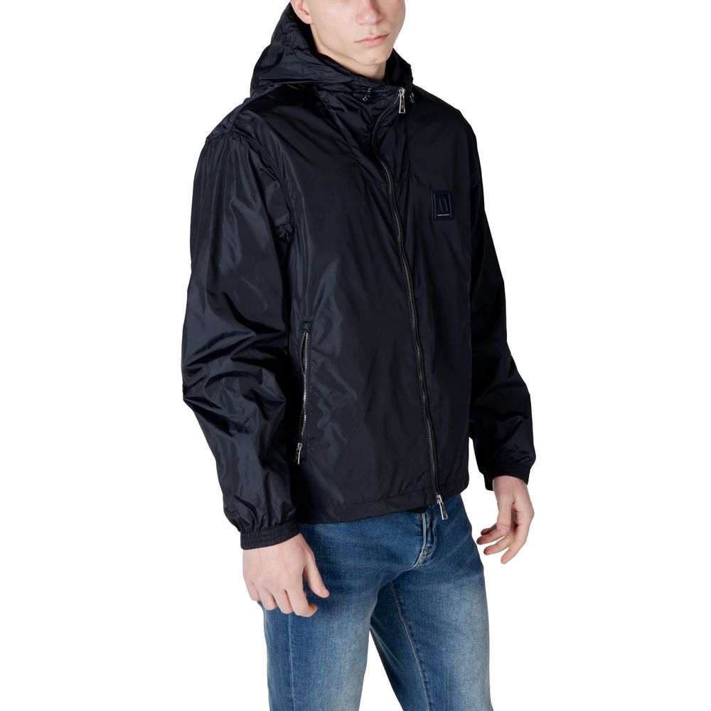 Armani Exchange Blue Polyamide Shell Jacket