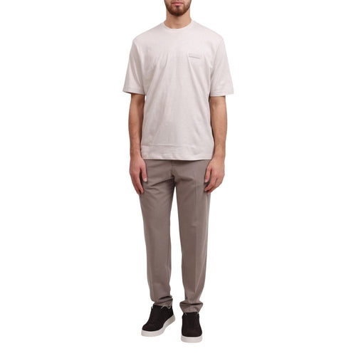 Armani Exchange Beige Lyocell Casual Pants