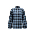 Off-White Blue Cotton Pattern Shirt