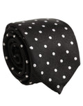 Dolce & Gabbana Black White Polka Dots Silk Adjustable Tied Necktie Tie