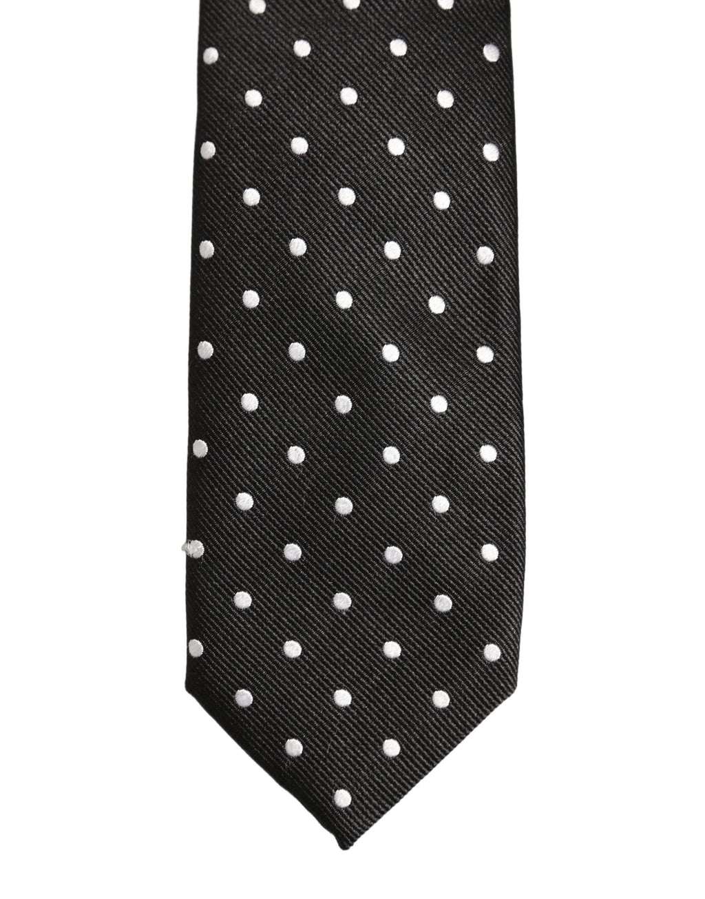 Dolce & Gabbana Black White Polka Dots Silk Adjustable Tied Necktie Tie