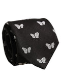 Dolce & Gabbana Men Black Silk Butterfly Adjustable Tied Necktie Tie