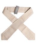 Dolce & Gabbana Beige Silk Textured Knit Adjustable Tied Men Necktie Tie