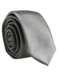 Dolce & Gabbana Gray Satin 100% Silk Adjustable Tied Men Necktie Tie