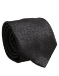 Dolce & Gabbana Black Swirl Pattern Silk Adjustable Necktie Accessory Tie