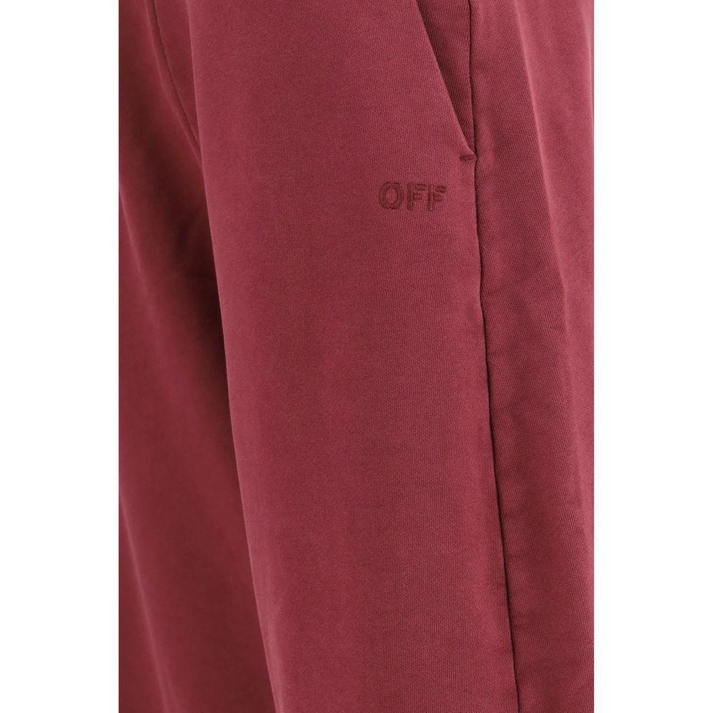 Off-White Purple Cotton Joggers (Workout Pants)