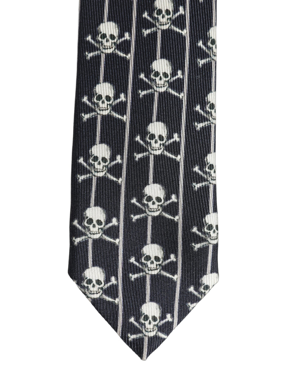 Dolce & Gabbana Men Black Silk Skull Fantasy Adjustable Tied Necktie Tie