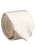 Dolce & Gabbana Cream Satin 100% Silk Adjustable Tied Men Necktie Tie