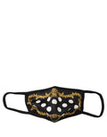 Dolce & Gabbana Black Baroque Print Polka Dot Elastic Ear Strap Face Mask