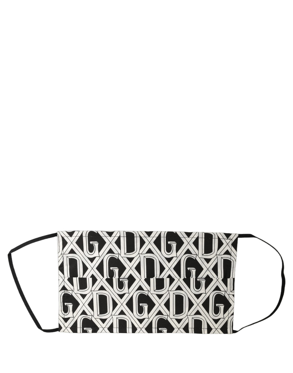 Dolce & Gabbana Black White DG Logo Monogram Elastic Ear Strap Face Mask
