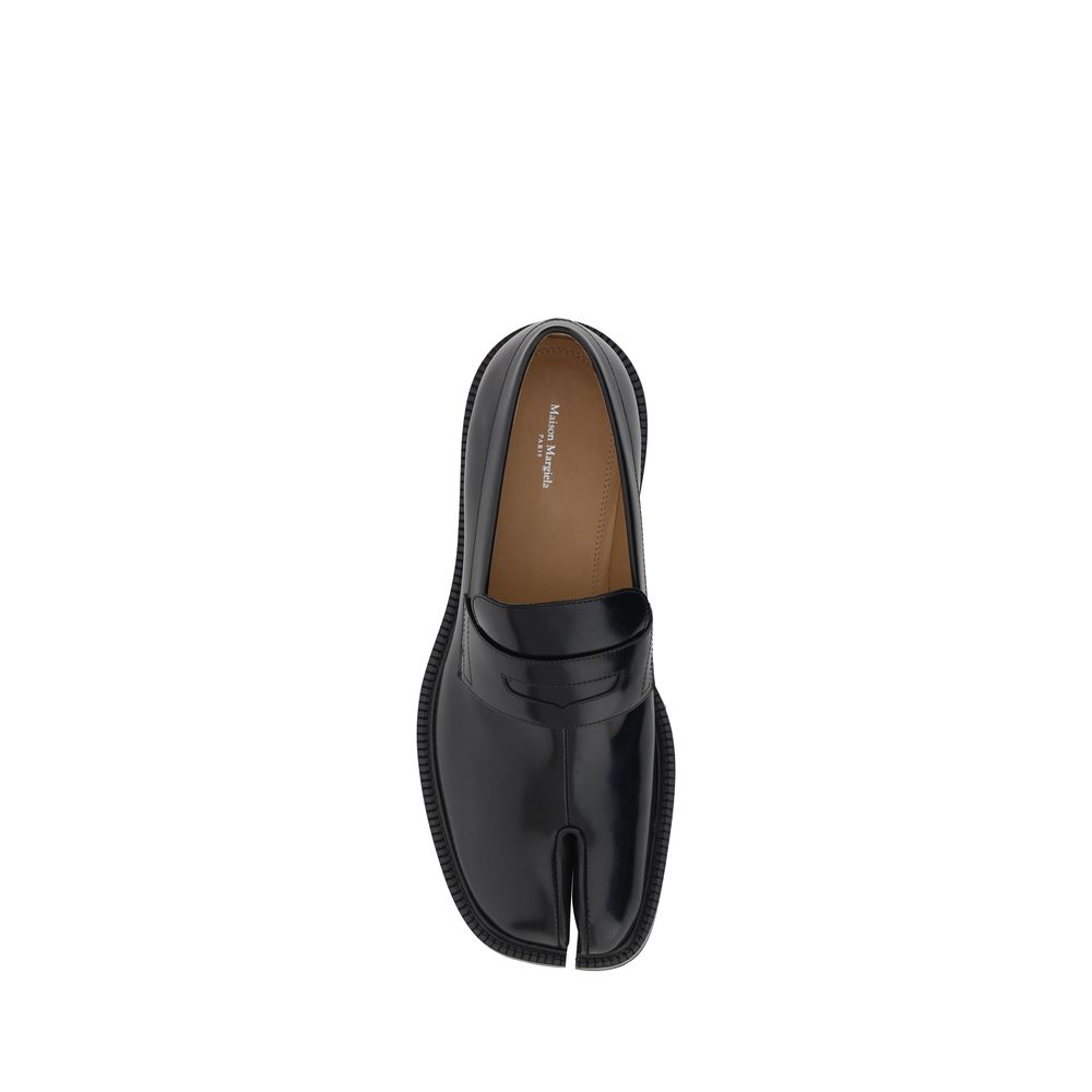 Maison Margiela Black Calf Leather Bos Taurus Slip-On Loafers