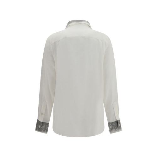Alexander McQueen White Silk Dress Shirt