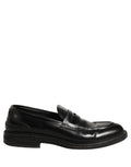 Dolce & Gabbana Black Brushed Calf Leather Loafers Shoes