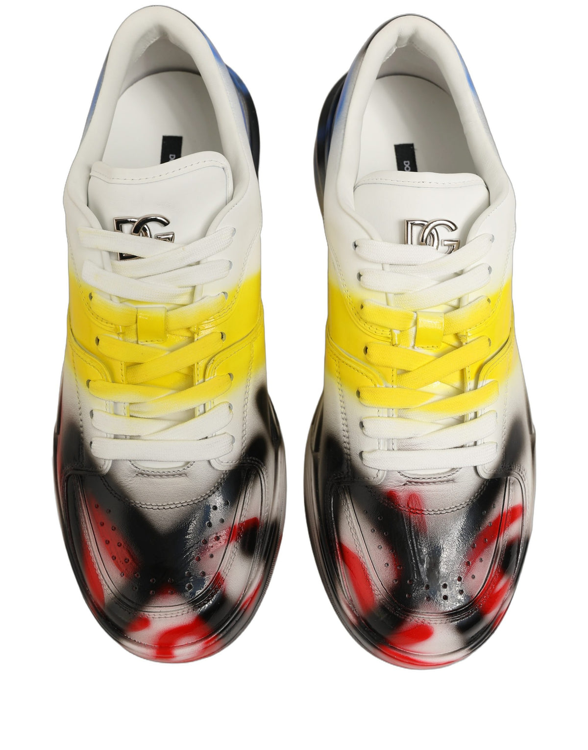 Dolce & Gabbana Multicolor New Roma Paint Sneakers Men Shoes