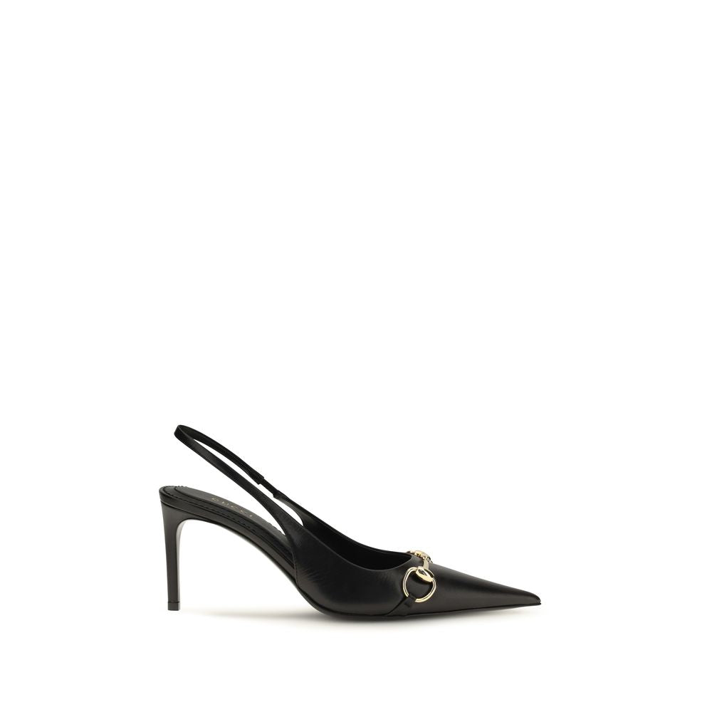 Gucci Black Goatskin High Heel Pumps