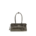 Prada Black Calf Leather Bos Taurus Shoulder Bag