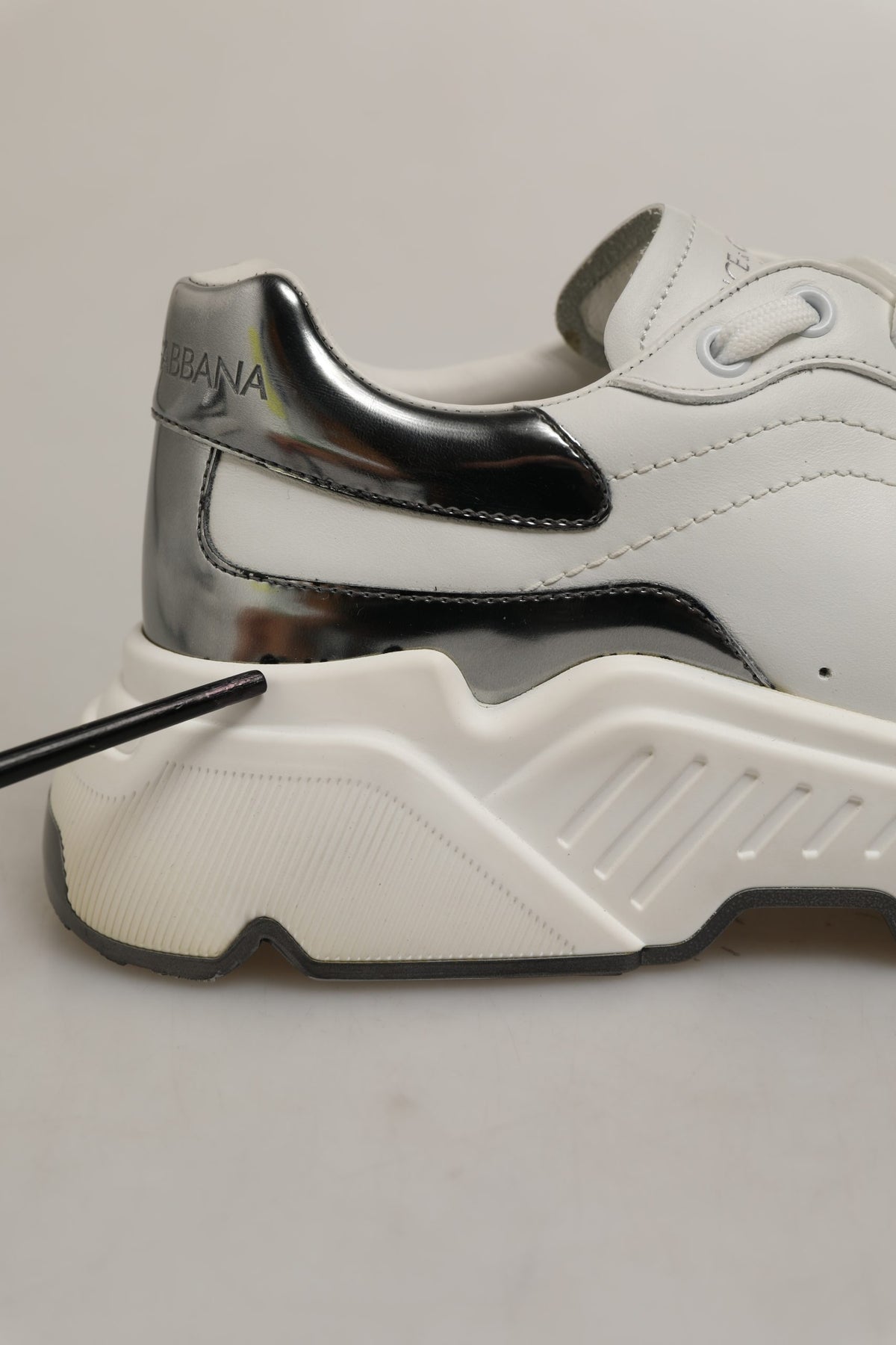 Dolce & Gabbana ]White Silver Daymaster Men Sneakers Shoes