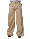 Dolce & Gabbana Beige Cotton Straight Men Formal Dress Pants
