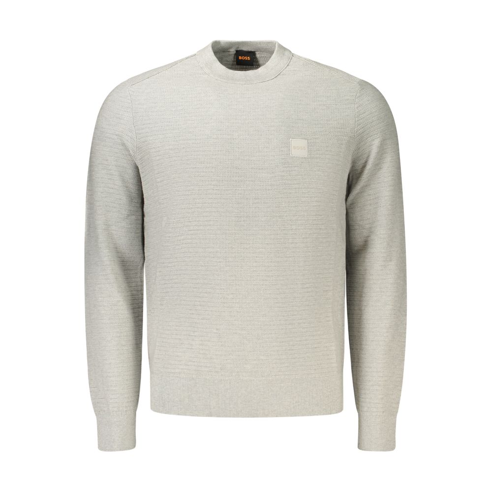 Hugo Boss Gray Cotton Sweatshirt