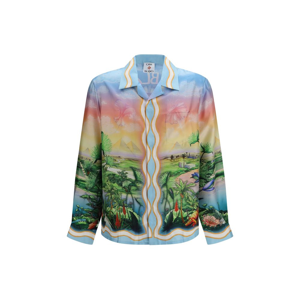 Casablanca Multicolor Silk Pattern Shirt