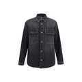 Palm Angels Blue Denim Shirt
