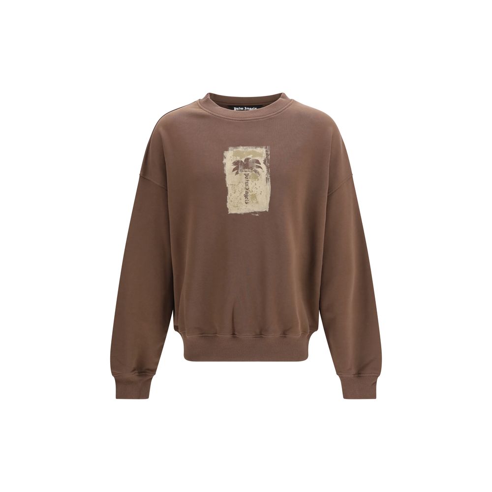 Palm Angels Brown Cotton Sweatshirt