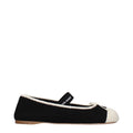 Miu Miu Black Fabric Ballet Flats