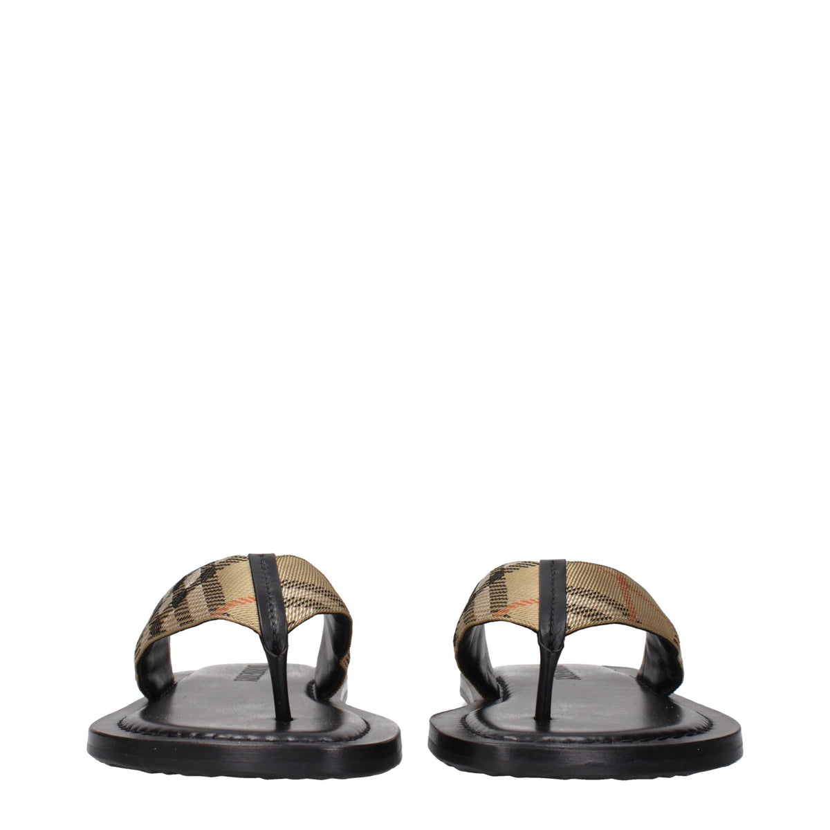 Burberry Beige Fabric Flip-Flop Sandals