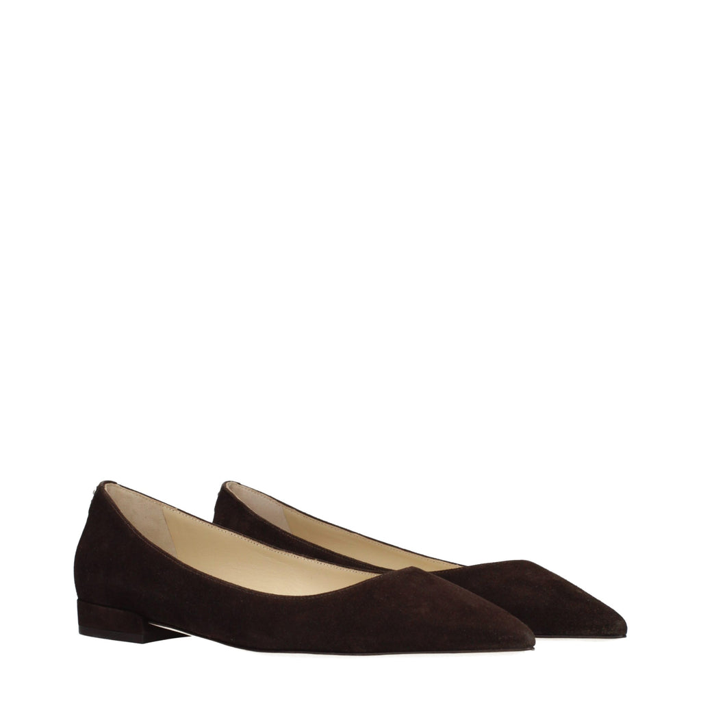 Jimmy Choo Brown Leather Ballet Flats