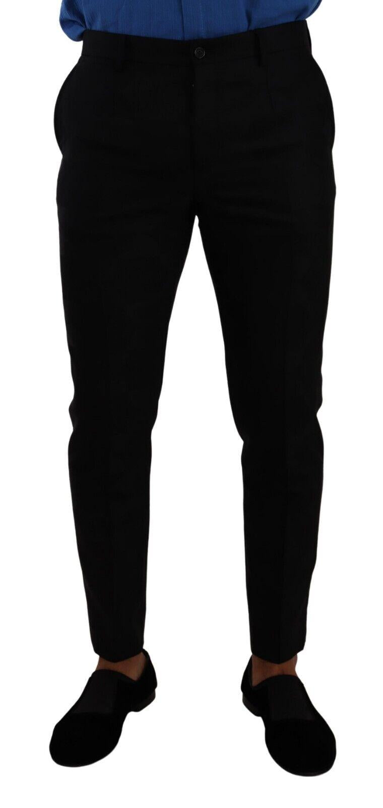Dolce & Gabbana Black Wool Dress Pants