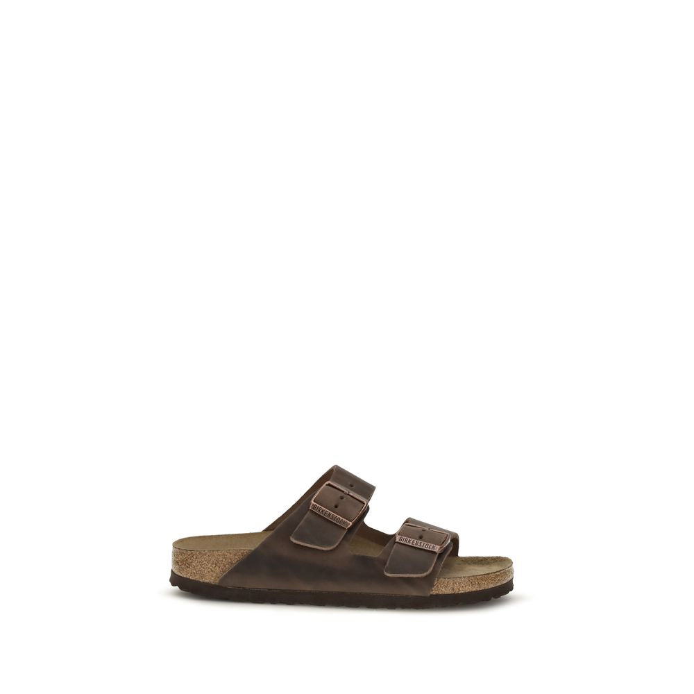 BIRKENSTOCK 1774 Brown Nubuc Leather Flat Sandals