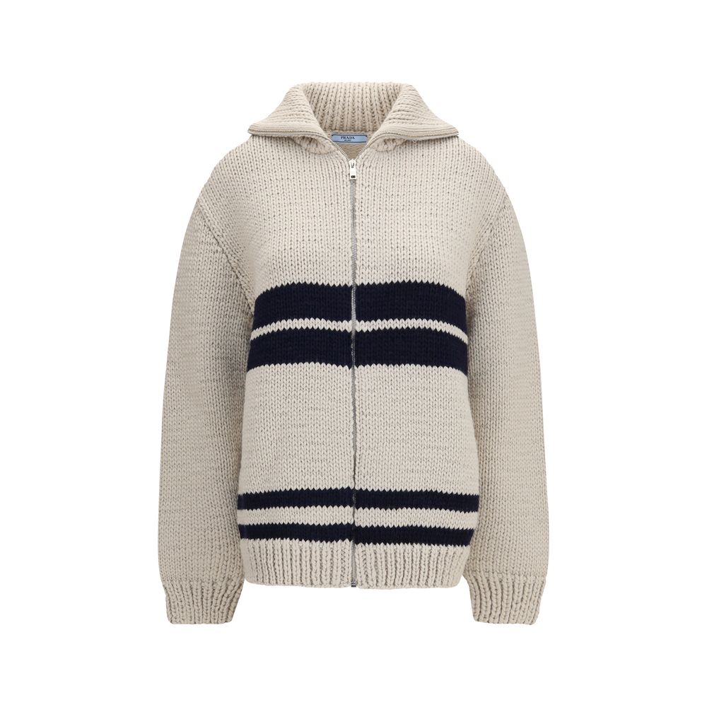 Prada Beige Wool Oves Aries Cardigan