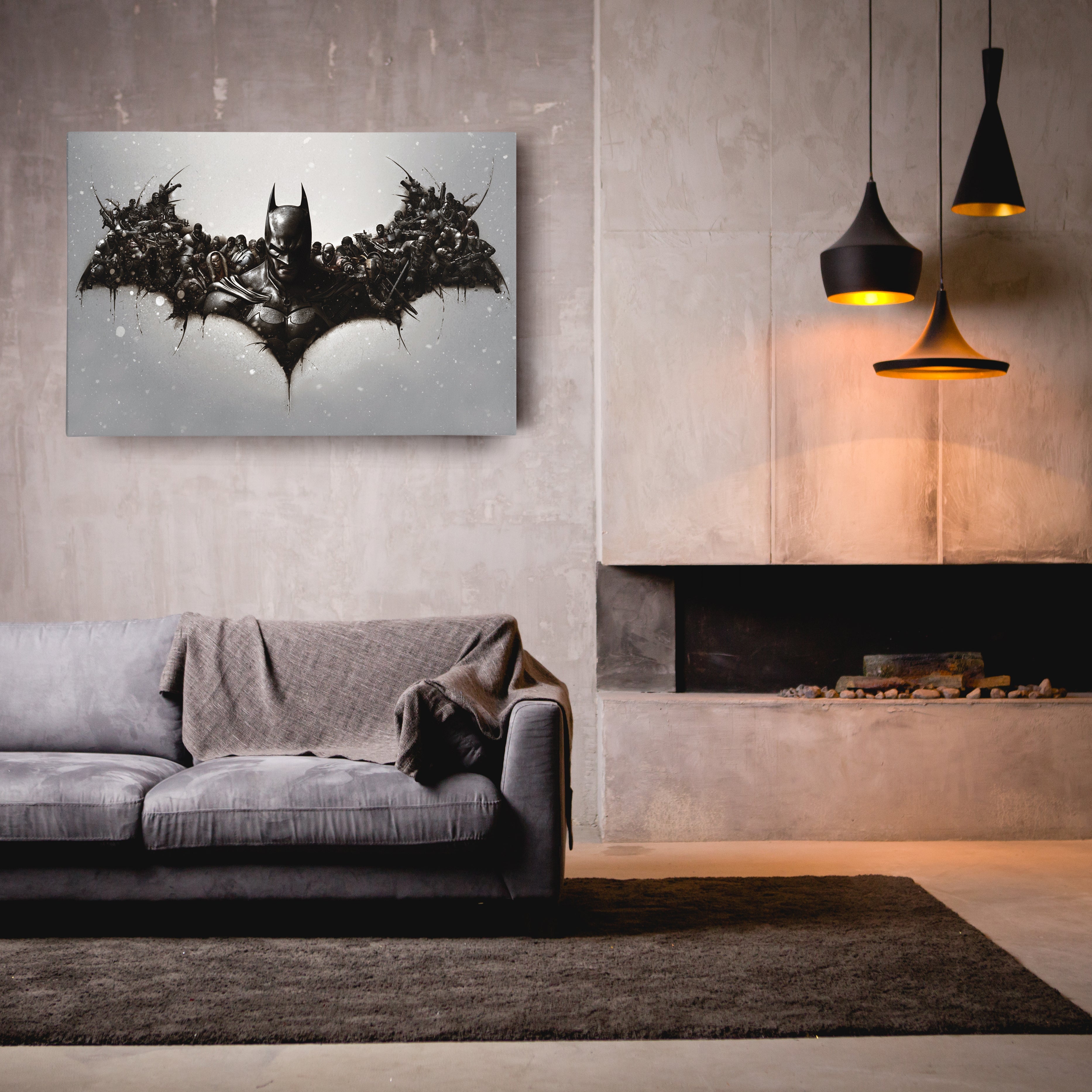Batman Fallen Enemies Canvas – DC Comics Wall Art Gift for Superhero Fans & Kids