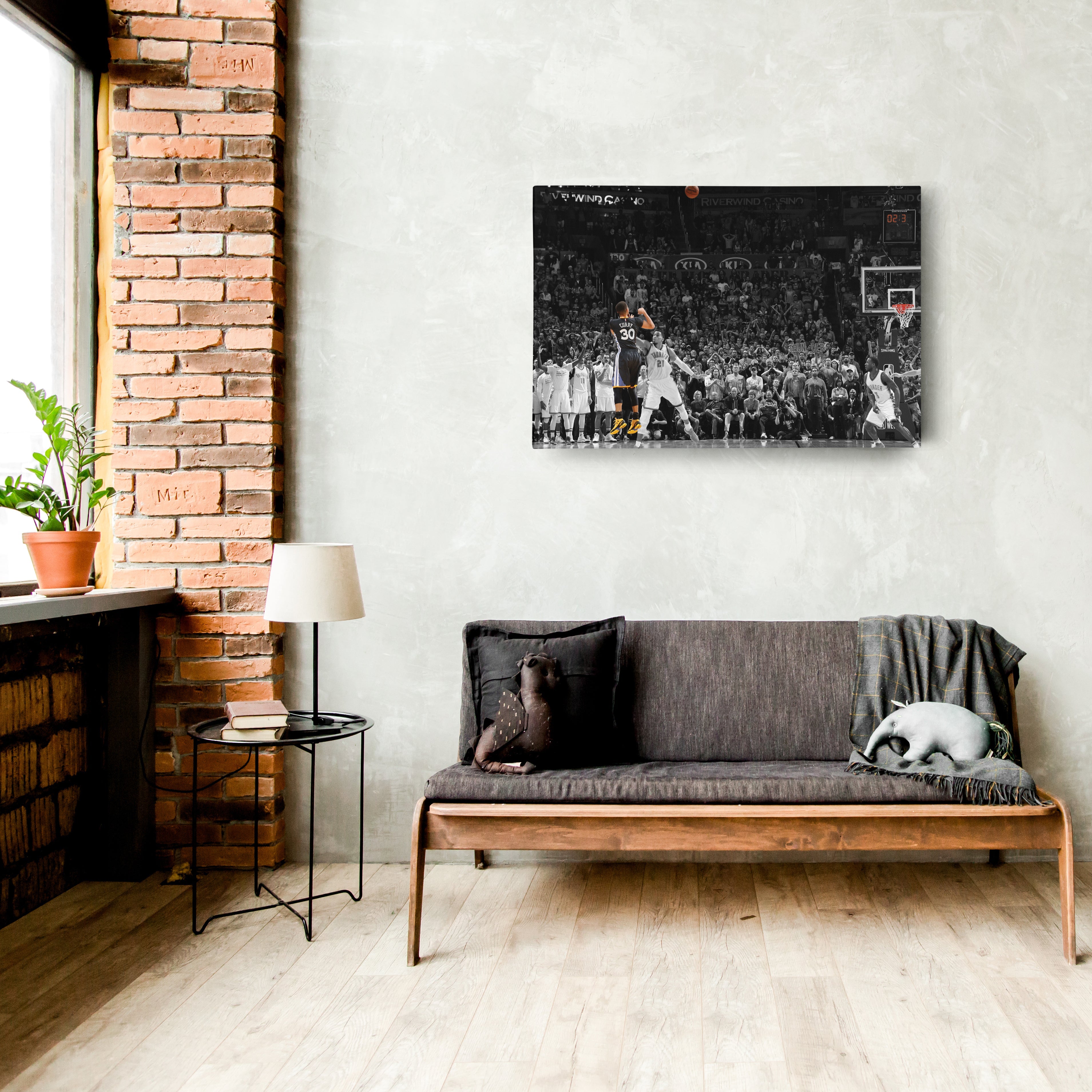 Stephen Curry Canvas Art – Game Winner vs OKC Decor