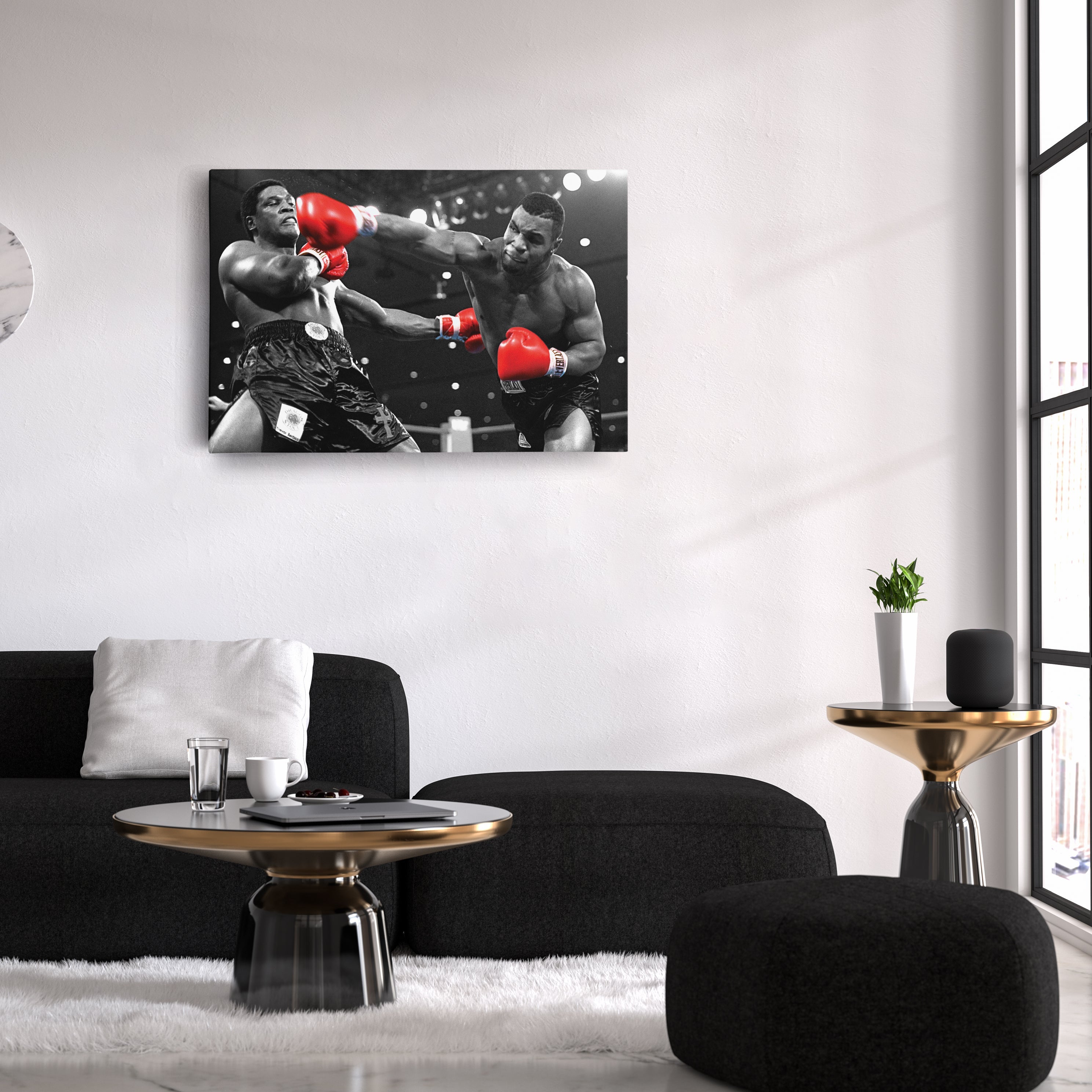 Mike Tyson vs Trevor Berbick Canvas Art – Boxing Wall Decor