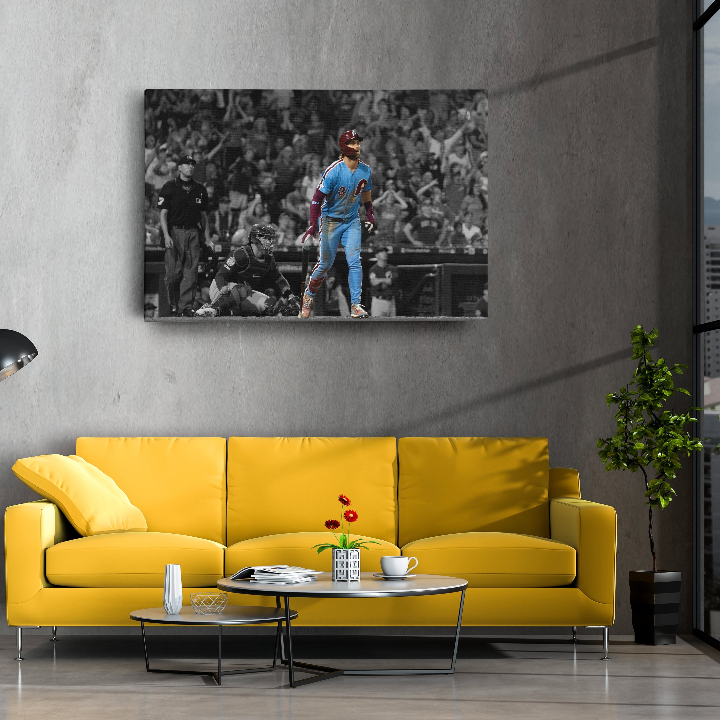 Bryce Harper Canvas Art - Phillies Grand Slam Wall Decor