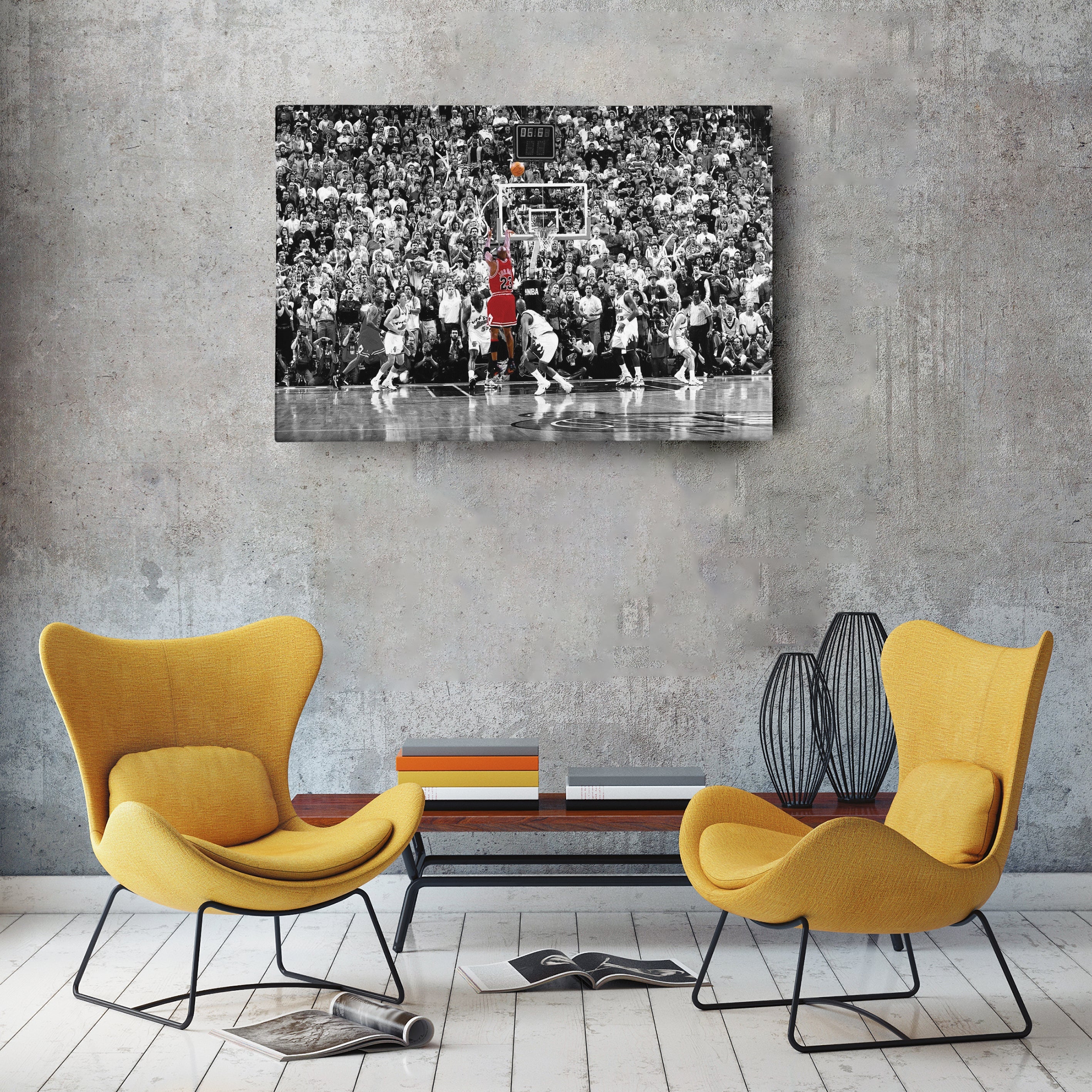 Michael Jordan The Last Shot Canvas Print – Chicago Bulls Basketball Wall Art Decor