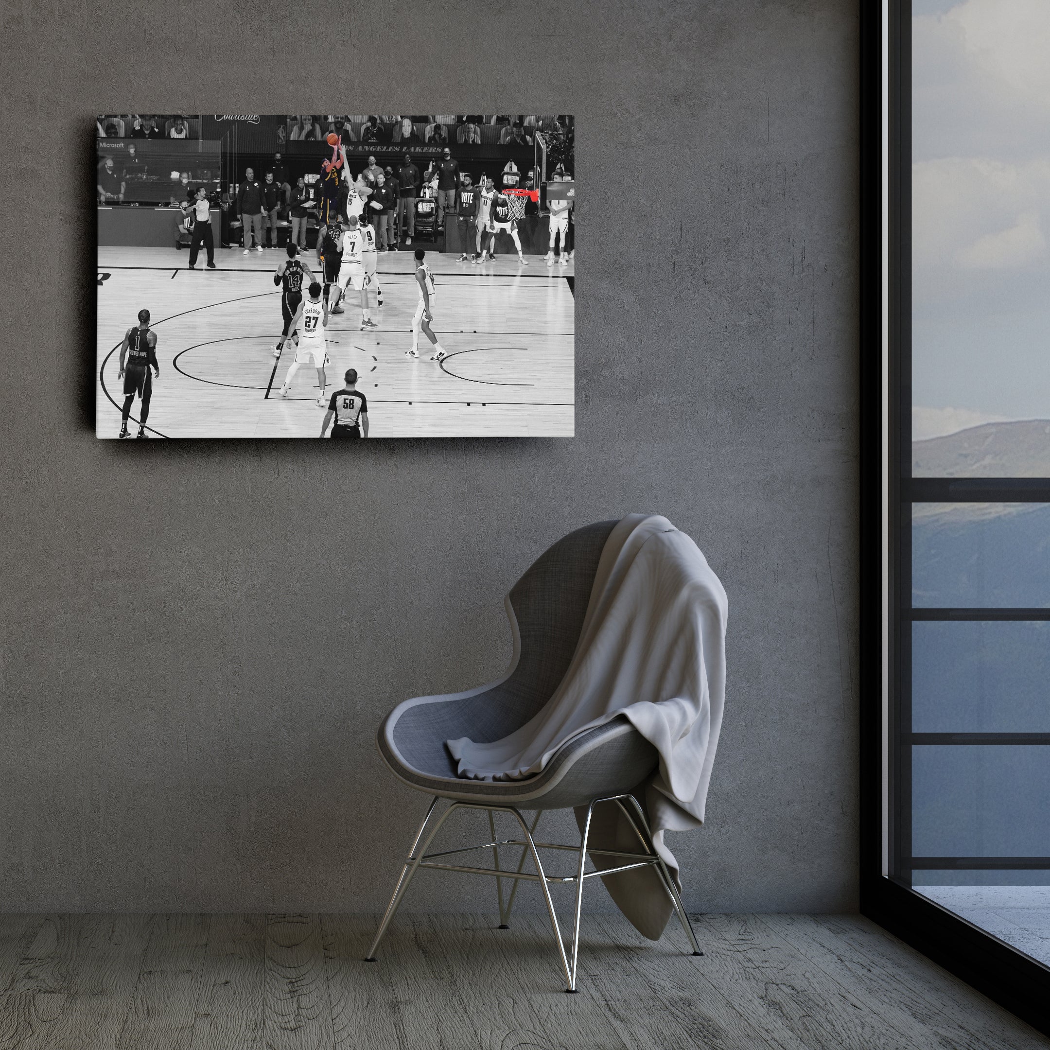 Anthony Davis Buzzer Beater Canvas Art - Lakers Wall Decor