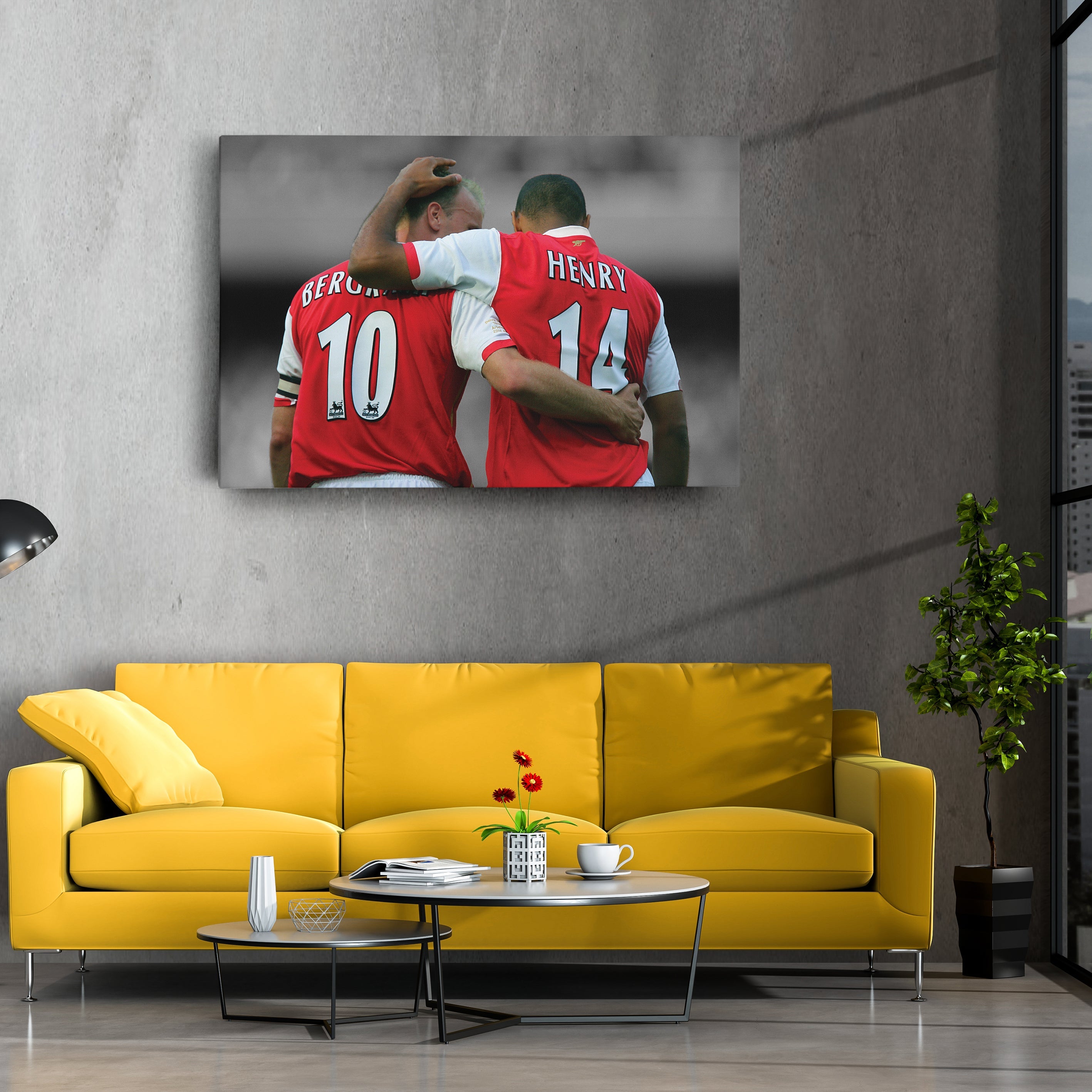 Henry & Bergkamp Canvas – Arsenal Legends Wall Art Decor
