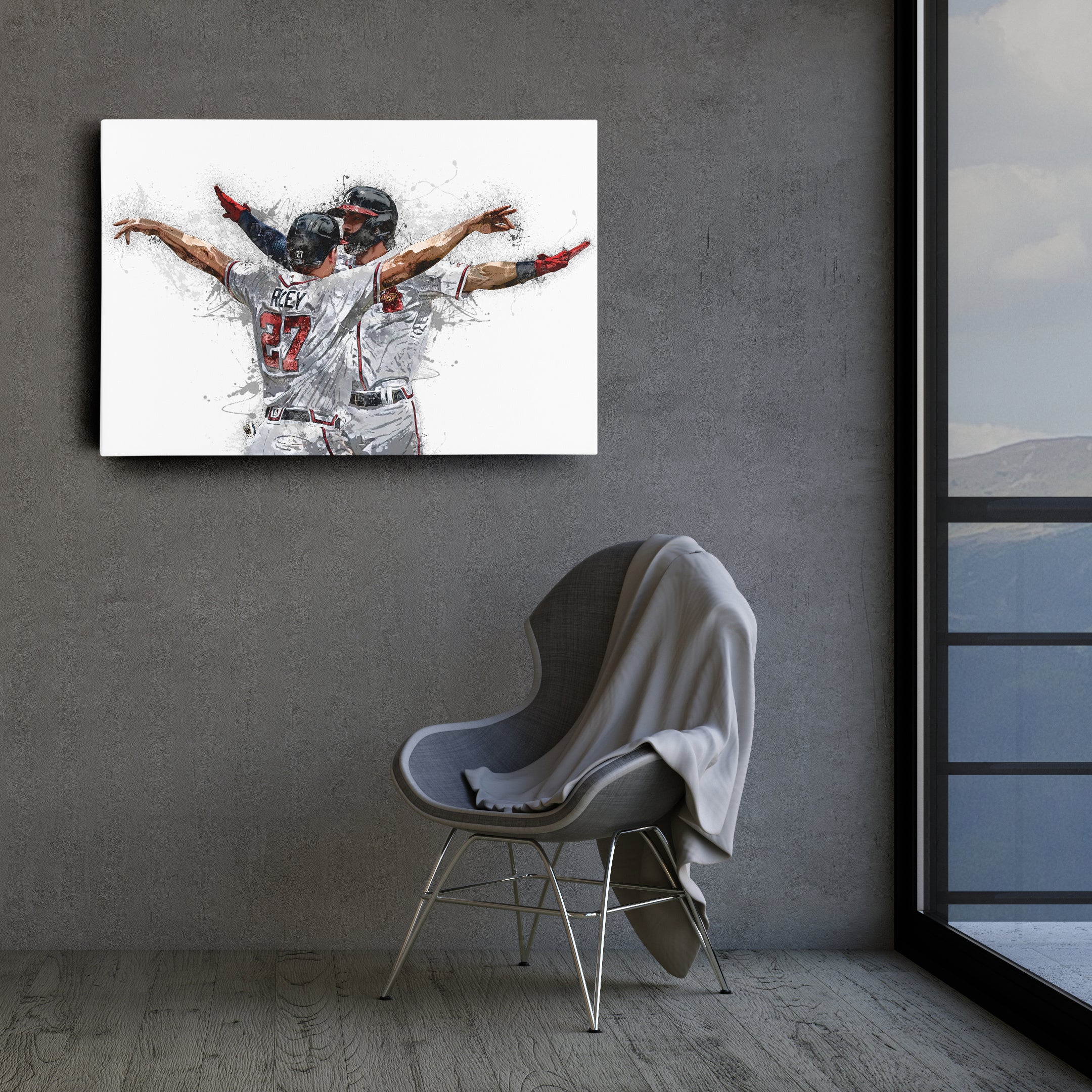 Austin Riley & Dansby Swanson Canvas Art – Atlanta Braves Wall Decor