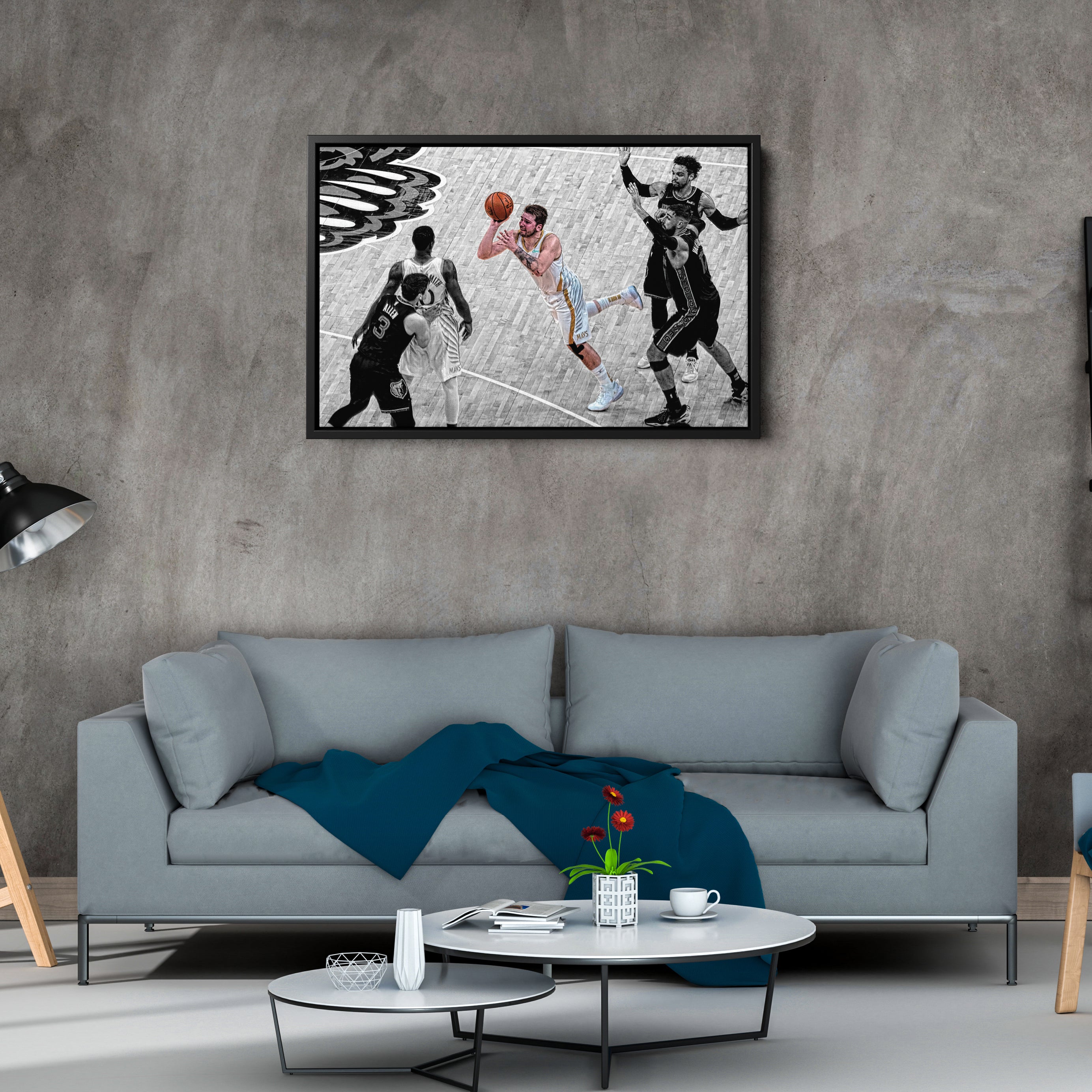 Luka Doncic Canvas Art – Game Winner Floater Decor