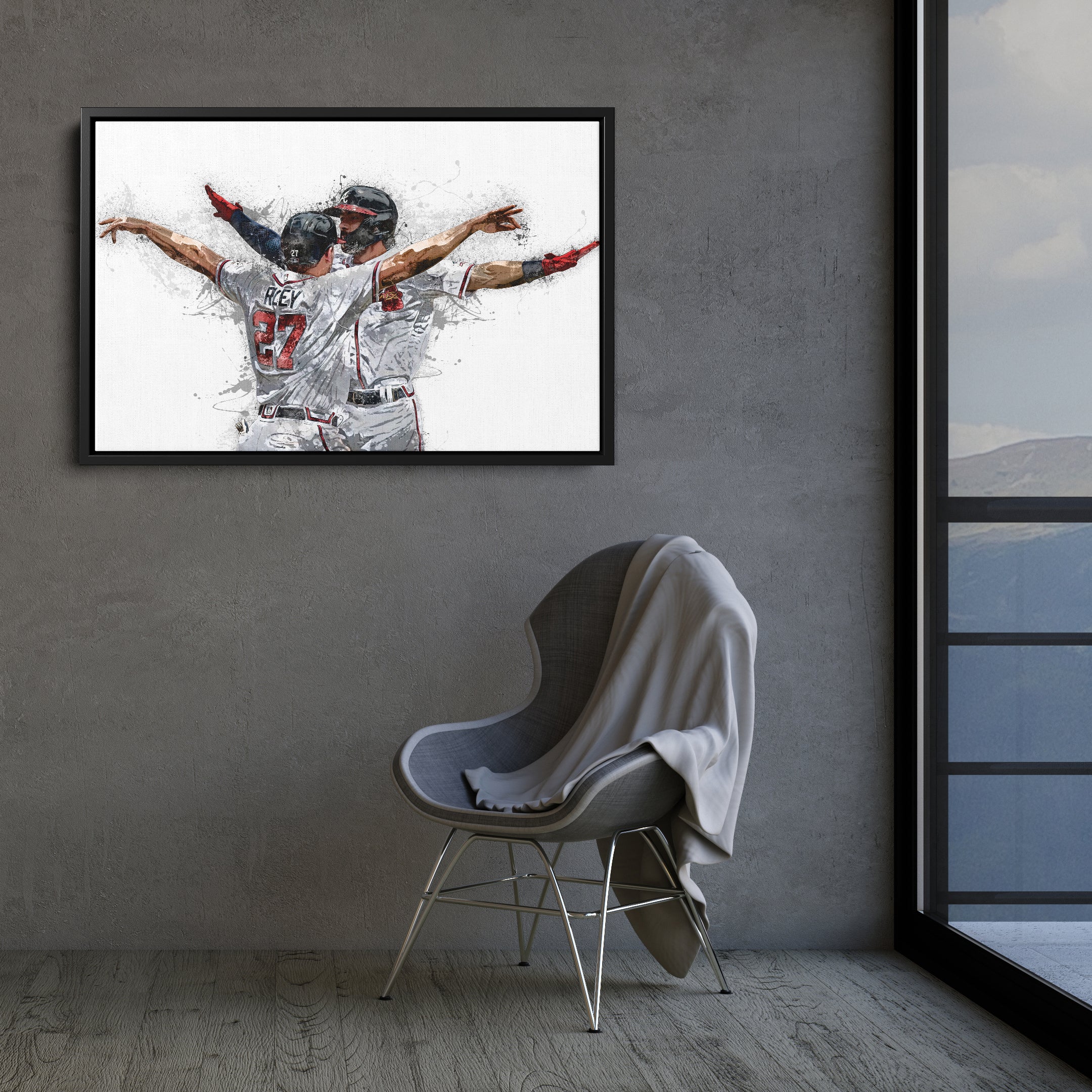 Austin Riley & Dansby Swanson Canvas Art – Atlanta Braves Wall Decor