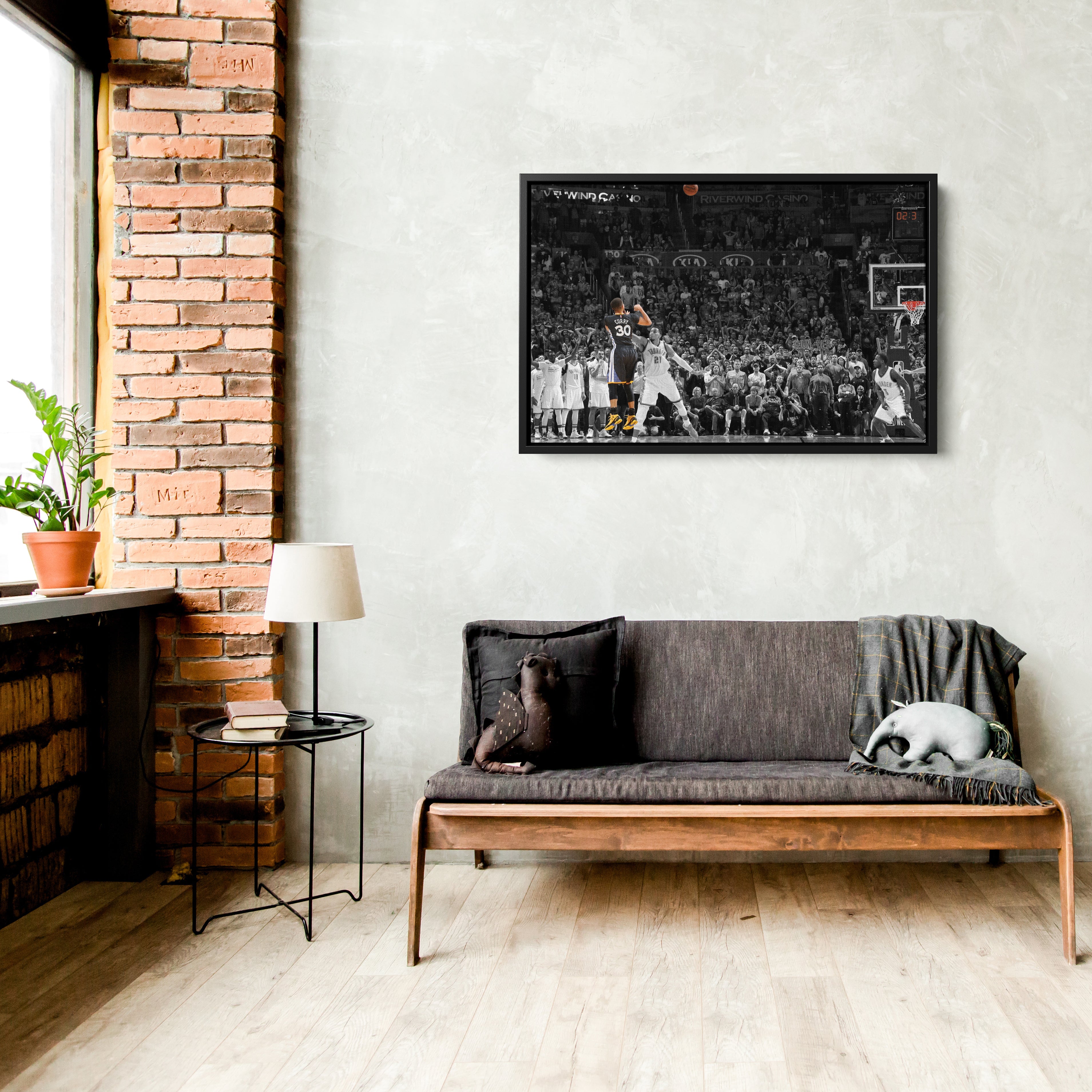 Stephen Curry Canvas Art – Game Winner vs OKC Decor